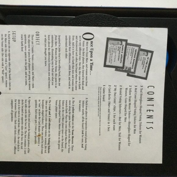 VTG 1998 Mattel MEN ARE FROM MARS WOMEN ARE FROM VENUS Board Game incomplete - Picture 2 of 8